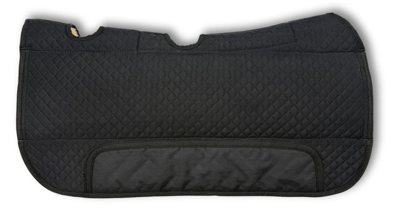 Premium padded western lambskin pad black, anatomical