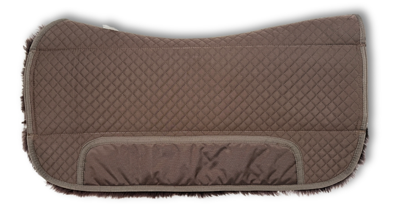 Premium Western padded lambskin pad brown, with removable inserts