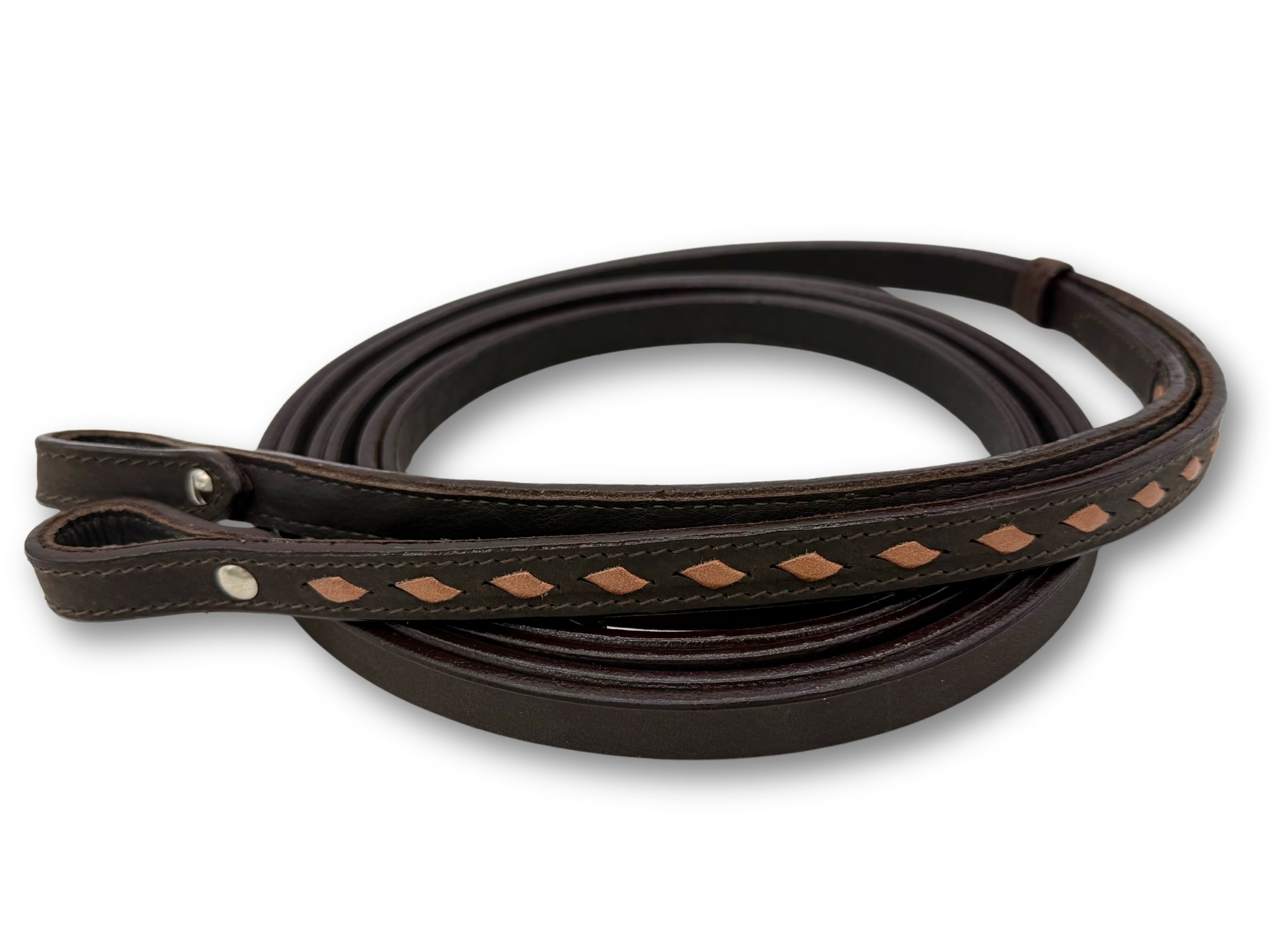 Leather Split Reins dark brown Western reins 