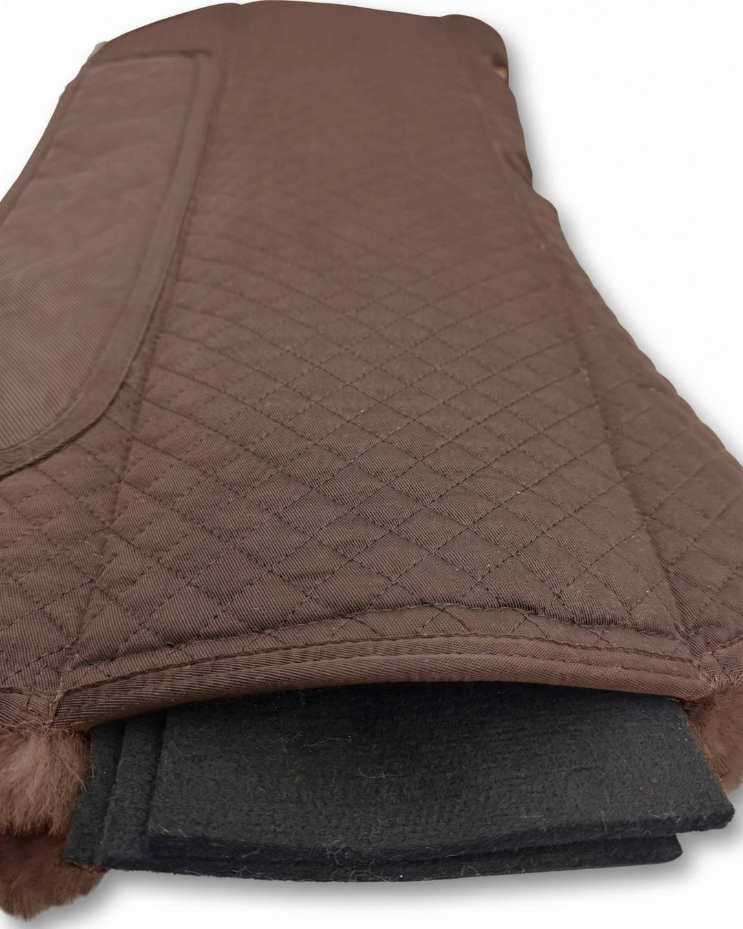 Premium Western Lambskin Pad, Black, with Ventilation, Anatomically Shaped
