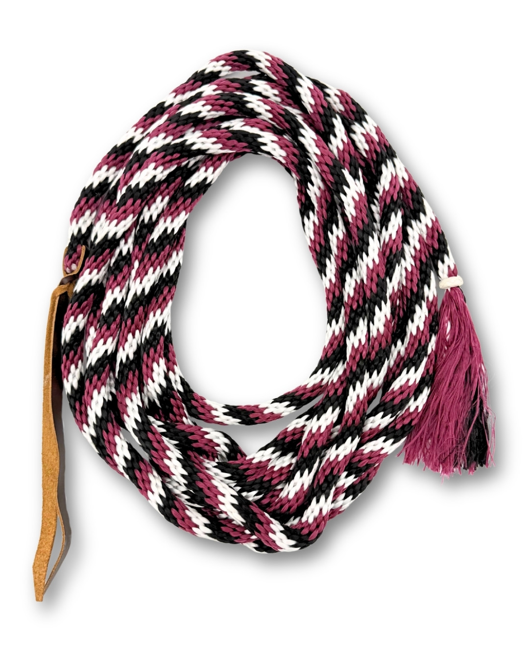 Nylon Mecate, black-white-burgundy