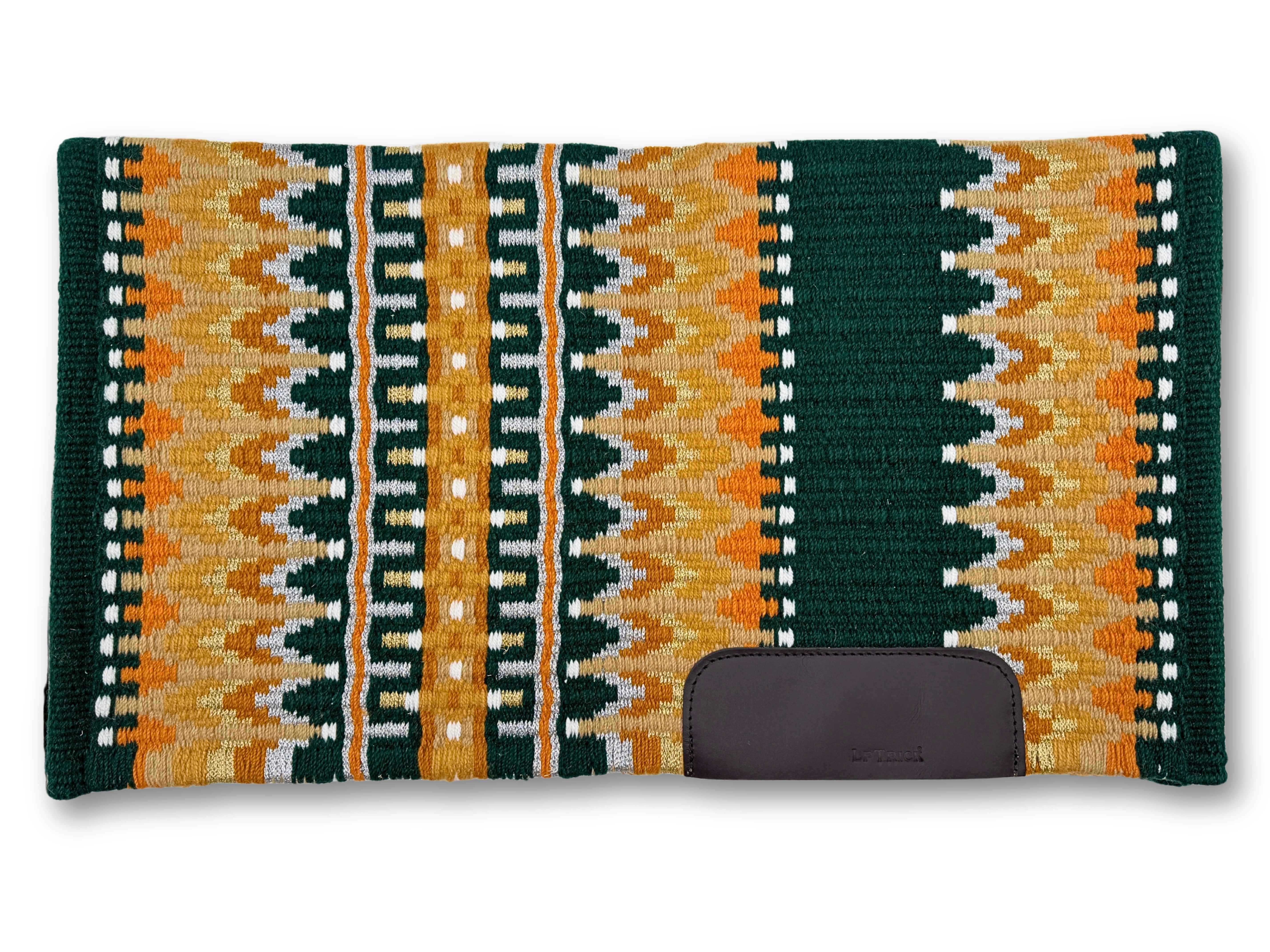 Premium Western Blanket fir green, gold, beige