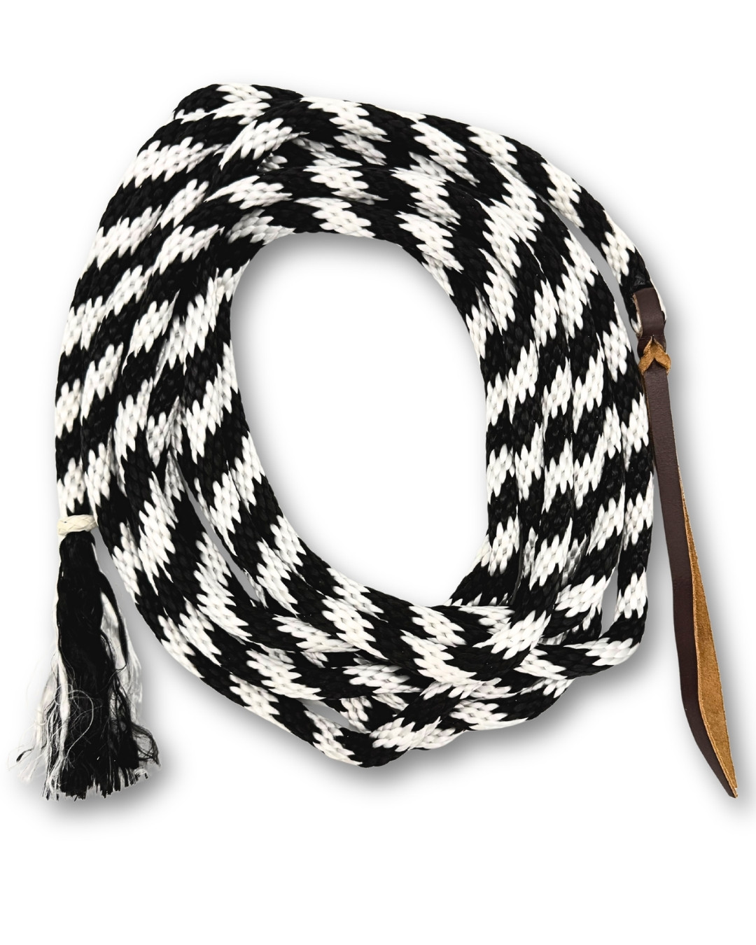 Nylon Mecate, black and white, soft