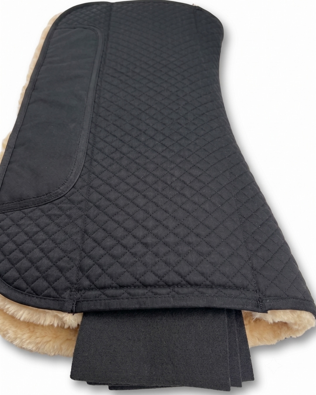 Premium Western Padded Lambskin Pad, Brown, with Removable Inserts