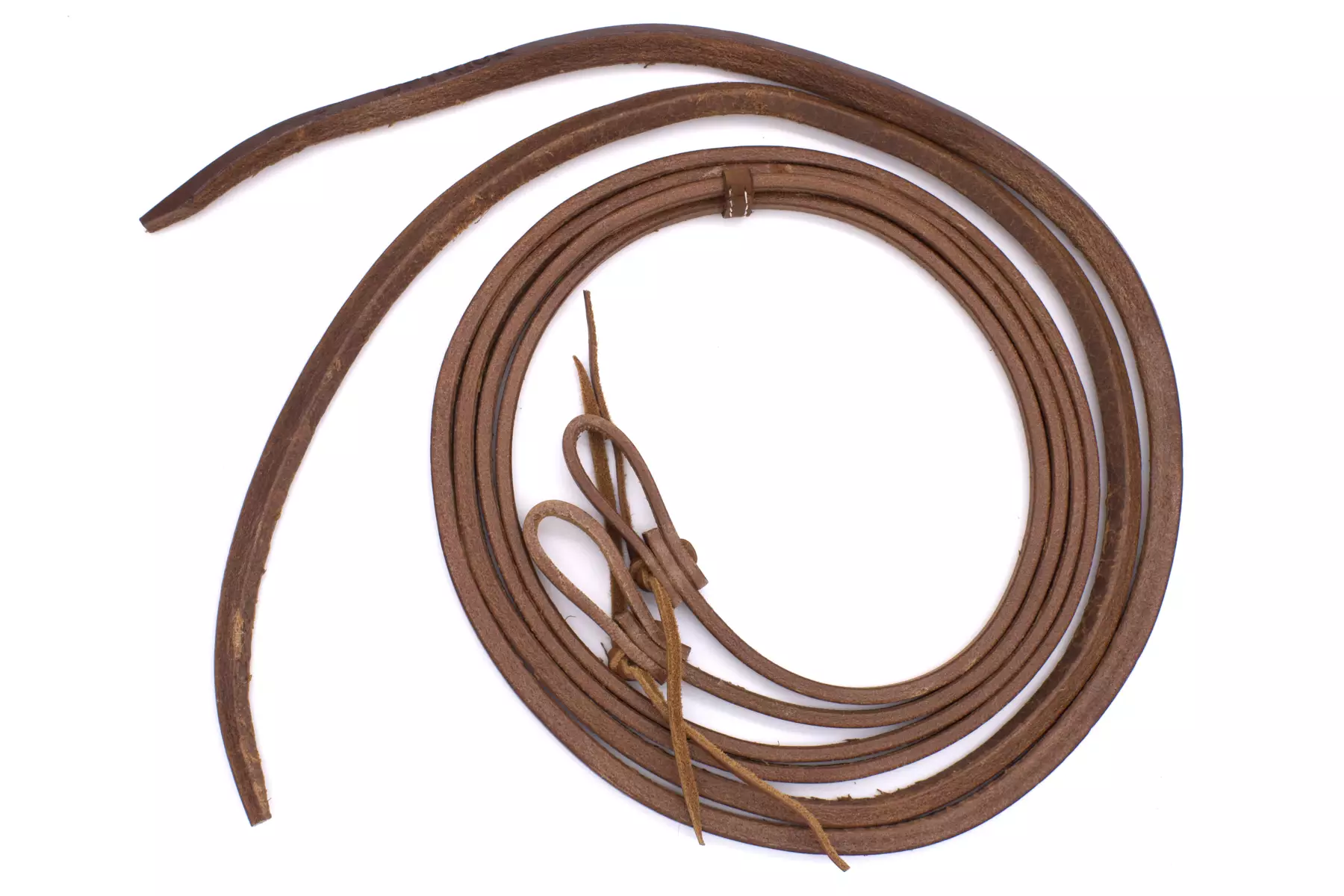 Lederzügel mit schweren Enden, extra heavy split reins, braun