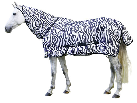 RugBe Zebra Fliegendecke und Ekzemerdecke mit Halsteil