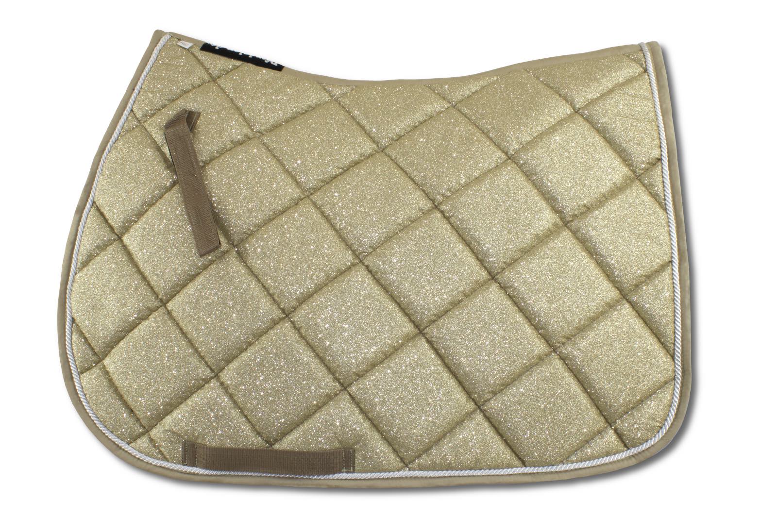 Glitzer Schabracke, champagner - gold VS